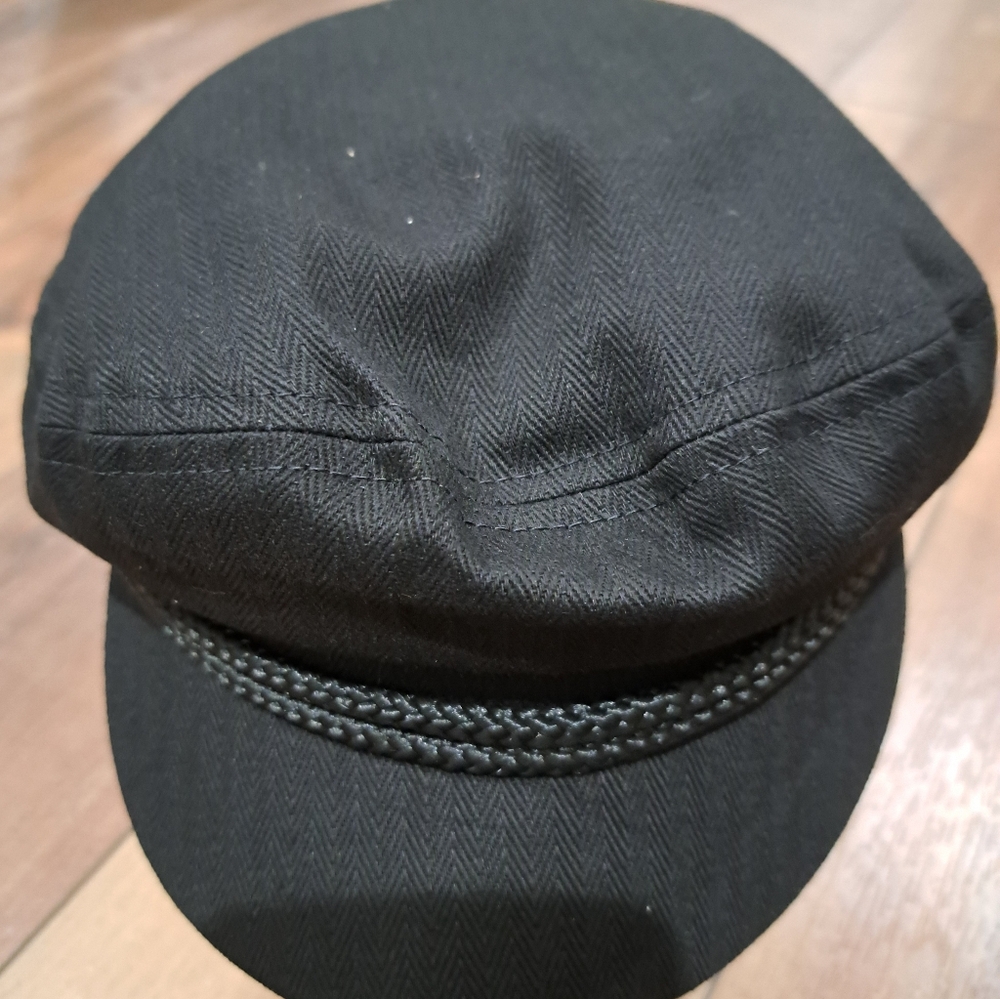 Brixton Hat Fiddler Cap Black  L ( 7.5) Men Women Classic Modern Hat Casual